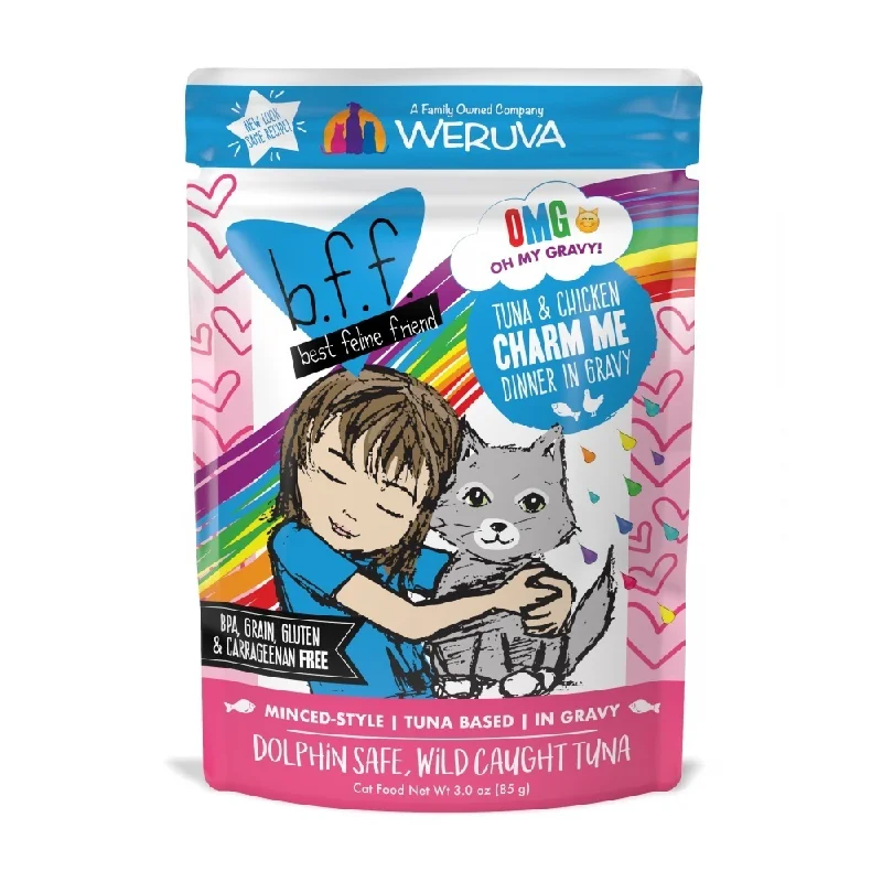 non-toxic pet grooming foam-Weruva BFF Tuna & Chicken Charm Me Recipe Pouches Wet Cat Food