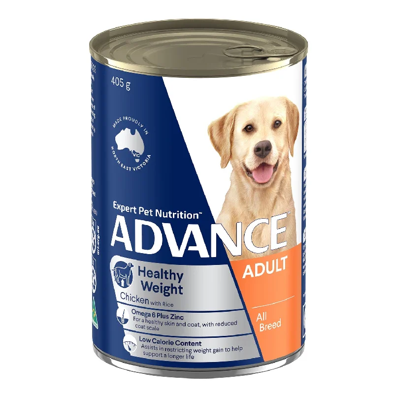 self-cleaning fish tank-Advance Healthy Weight Chicken & Rice Adult Canned Wet Dog Food