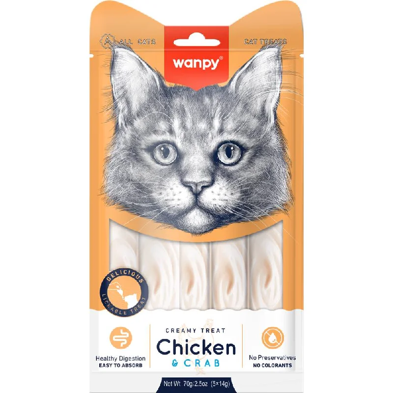 self-cleaning fish tank-5 FOR $11: Wanpy Creamy Chicken & Crab Liquid Cat Treats 70g