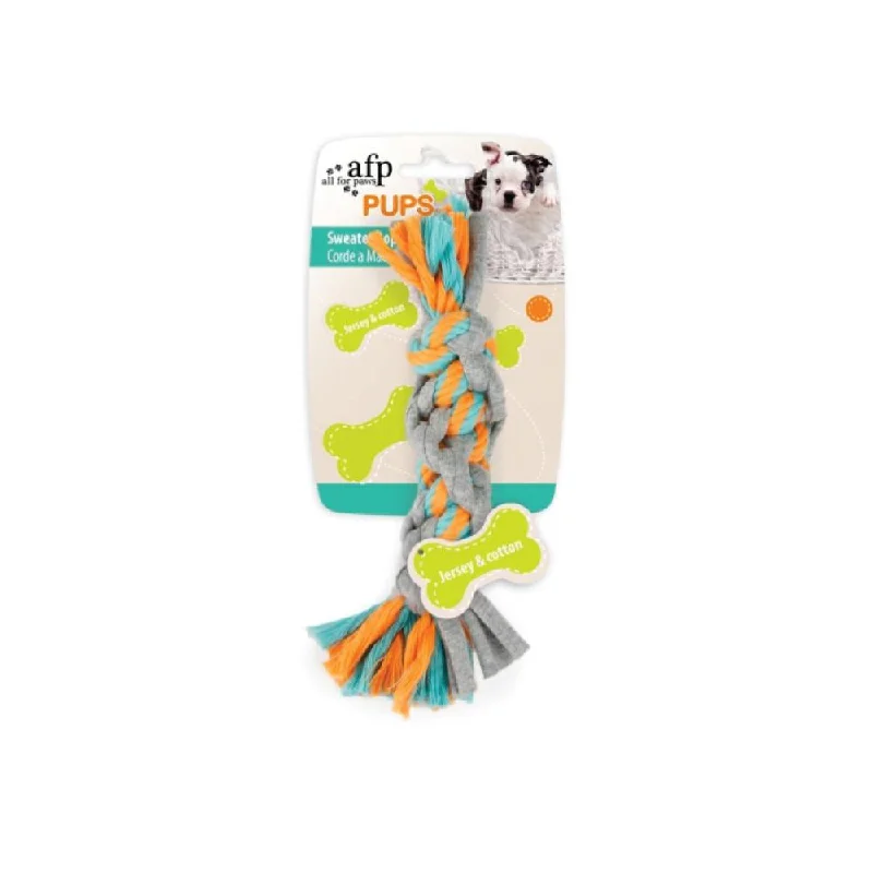 space-saving cat climbing tree-Puppy Chew Rope Toy - Dog Knotted Braided Rag Cotton Jersey Teething Play AFP