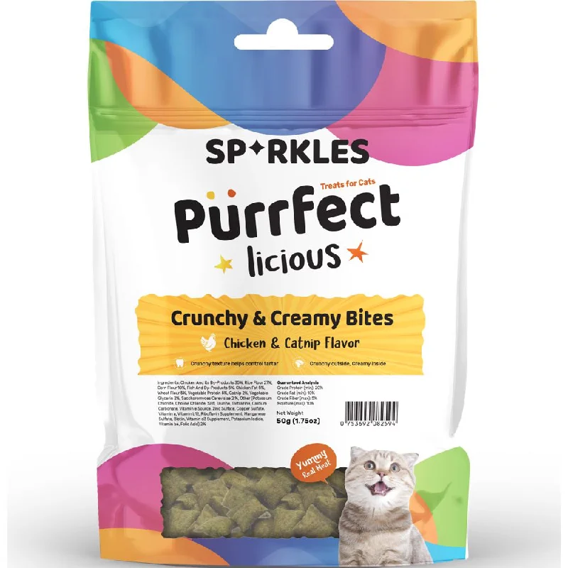 breathable mesh dog harness-3 FOR $8.80: Sparkles Purrfectlicious Crunchy & Creamy Bites Chicken & Catnip Cat Treats 50g