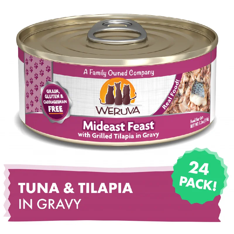 vet-approved bird vitamin supplement-Weruva Mideast Feast With Grilled Tilapia Canned Cat Food