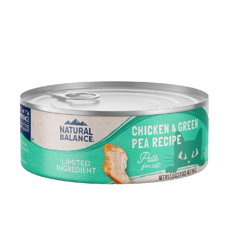 dog-friendly toothpaste-Natural Balance Limited Ingredient Chicken & Green Pea Recipe Canned Wet Cat Food