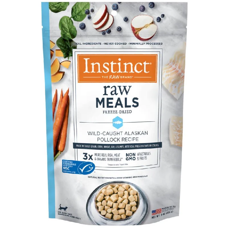 pet-safe natural flea shampoo-Instinct Raw Meals Alaskan Pollock Grain-Free Adult Freeze-Dried Raw Cat Food 9oz