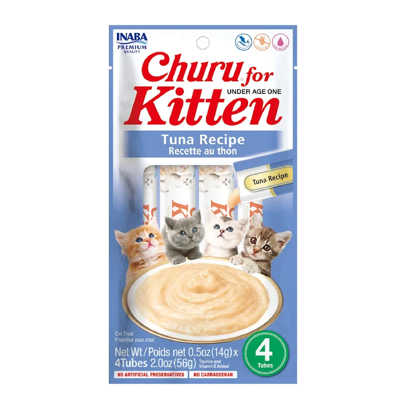 hamster climbing and playset-Inaba Churu Tuna Kitten Cat Treats 4pk