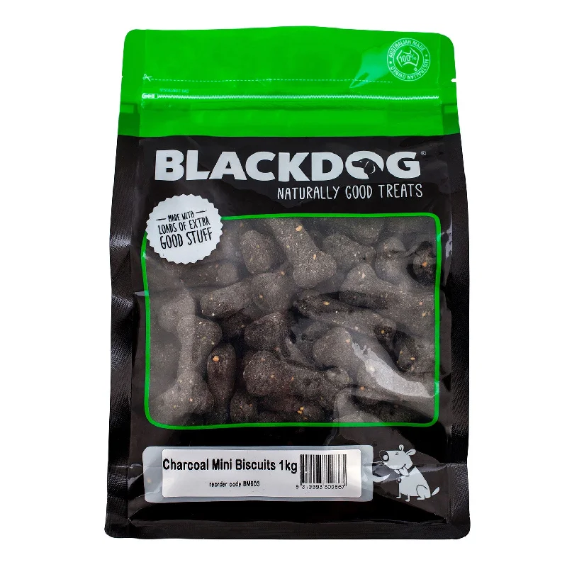 compact pet carrier bag-Blackdog Mini Charcoal Biscuits Dog Treat 1kg