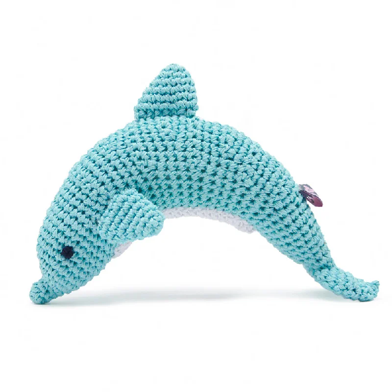 vet-recommended pet probiotics-Crochet Dolphin Dog Toy