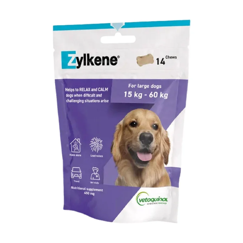 interactive smart pet camera-Zylkene Anxiety & Behaviour Chews for Dogs 15 - 60kg 450mg 14pk