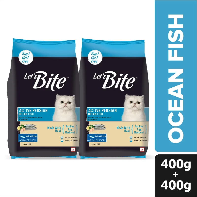 pet-safe scented litter-Let's Bite Active Persian Ocean Fish Cat Dry Food