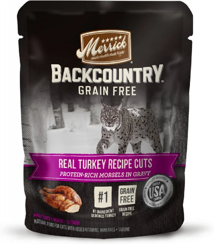 LED interactive laser cat toy-Merrick Backcountry Grain Free Gluten Free Premium High Protein Wet Cat Food, Turkey Recipe Cuts With Gravy