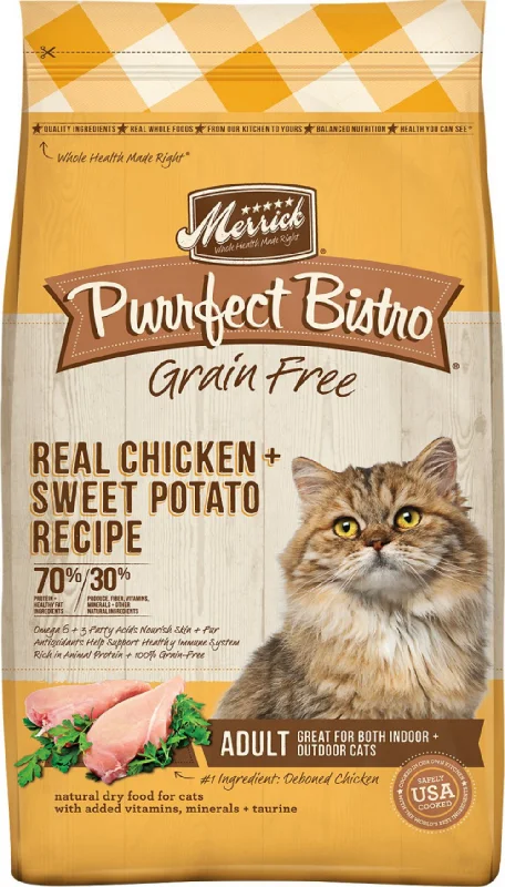 hamster digging tower-Merrick Purrfect Bistro Grain Free Real Chicken & Sweet Potato Recipe Dry Cat Food