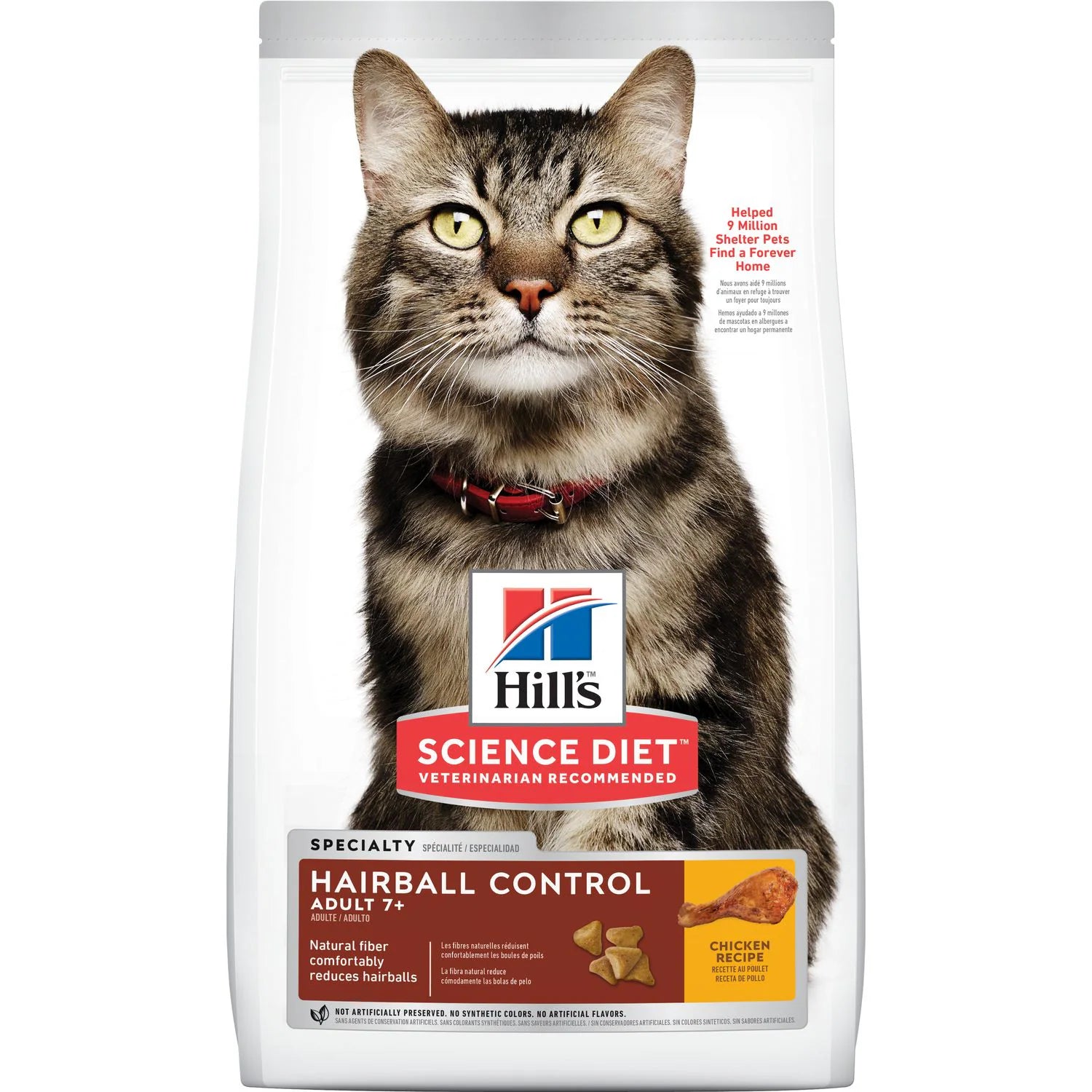 reflective dog safety vest-Hill's Science Diet Senior 7+ Hairball Control Chicken Recipe Dry Cat Food