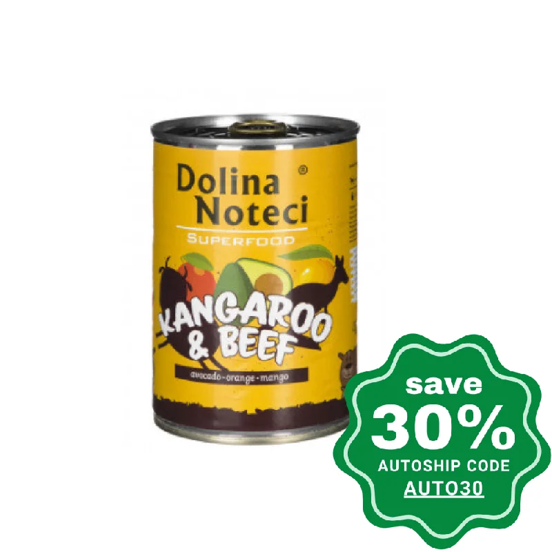 travel-friendly pet hammock-Dolina Noteci - Superfood Wet Dog Food - Kangaroo & Beef - 800G (Min. 6 Cans)