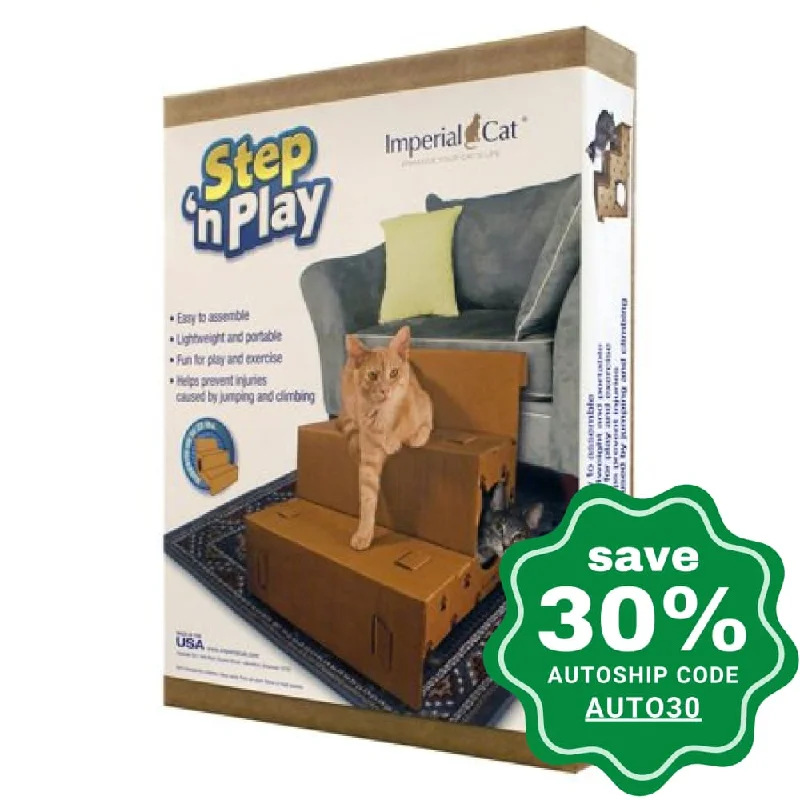 non-toxic bird cage bedding-Imperial Cat - Pet Steps & Stairs - Step 'n Play Pet Steps (20.5"D x 17.25"H x 18"W)