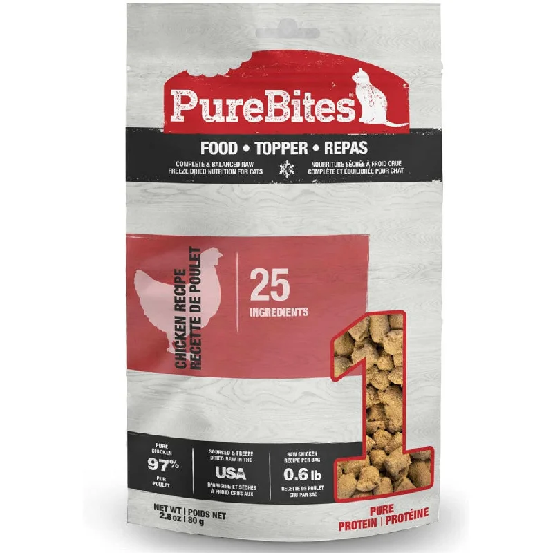 travel-friendly pet hammock-PureBites Chicken Freeze Dried Food Topper for Cats (2.8 oz)