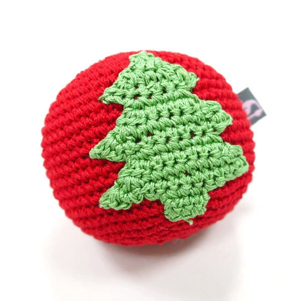 non-toxic aquarium gravel-Crochet Christmas Tree Ball Dog Toy