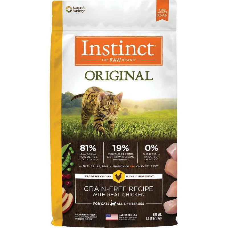 odor-control cat litter pellets-Instinct Original Real Chicken Grain-Free Dry Cat Food