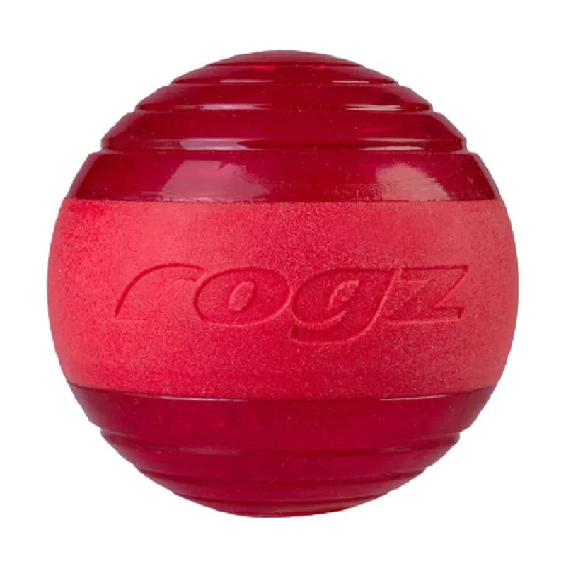 vet-approved puppy teething gel-Rogz Squeekz Ball Red