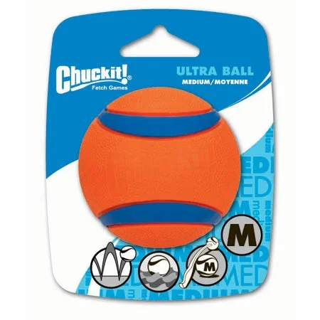 eco-friendly dog chew toy-Chuckit Ultra Ball Medium