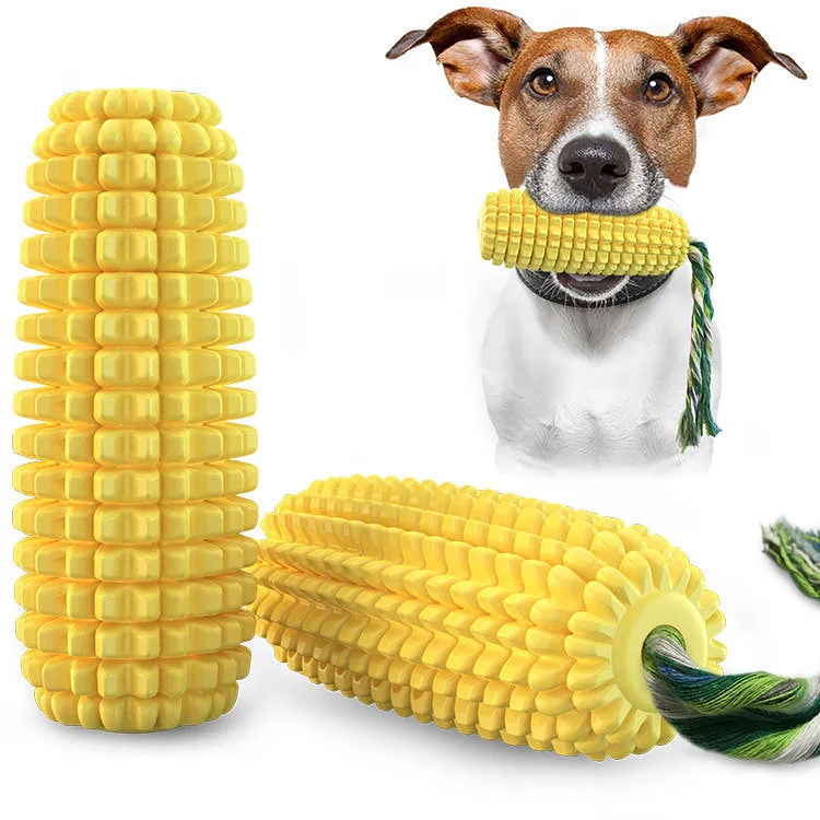 waterproof automatic pet food dispenser-Corn Shaped Molar Stick, Dental Dog Toy