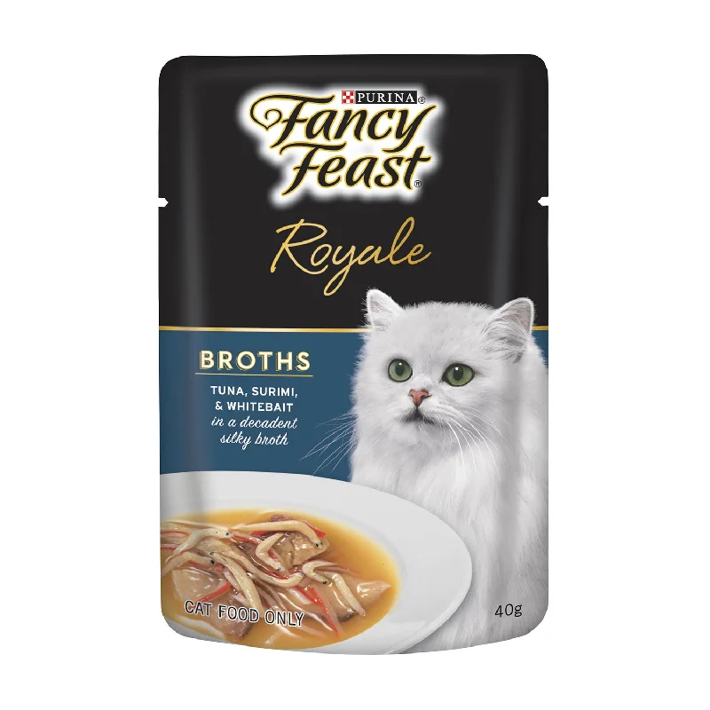 soft fleece pet blanket-Fancy Feast Royale Tuna, Surimi & Whitebait Broth Adult Wet Cat Food 40g