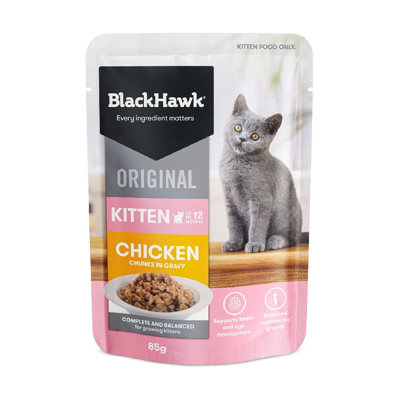 catnip-stuffed plush toy-Black Hawk Chicken in Gravy Kitten Wet Cat Food