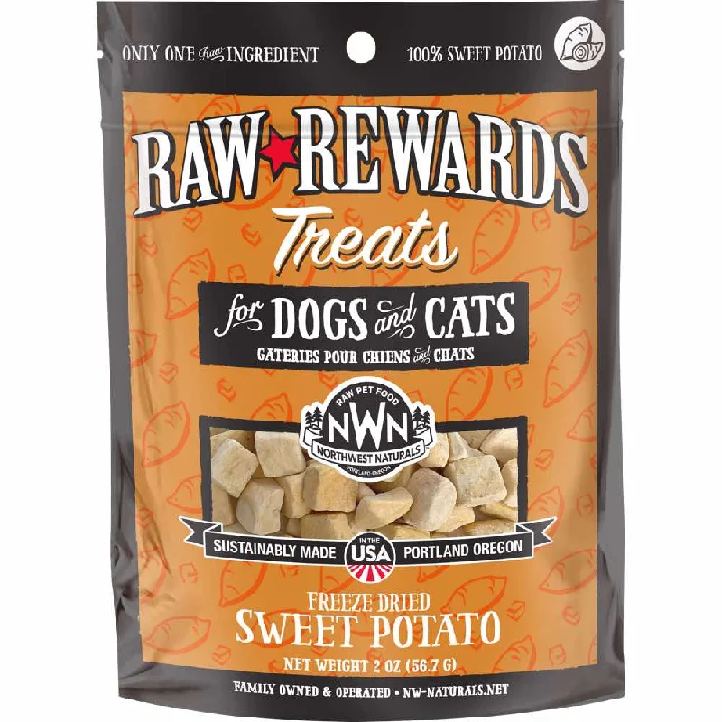 ultra-soft plush puppy blanket-Northwest Naturals Raw Rewards Sweet Potato Freeze-Dried Treats For Cats & Dogs 2oz