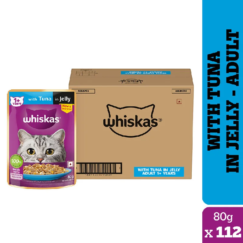 travel-friendly pet hammock-Whiskas Tuna in Jelly Meal Adult Cat Wet Food