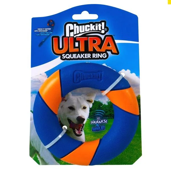 waterproof hiking backpack for dogs-Chuckit Fetch Ultra Squeaker Ring