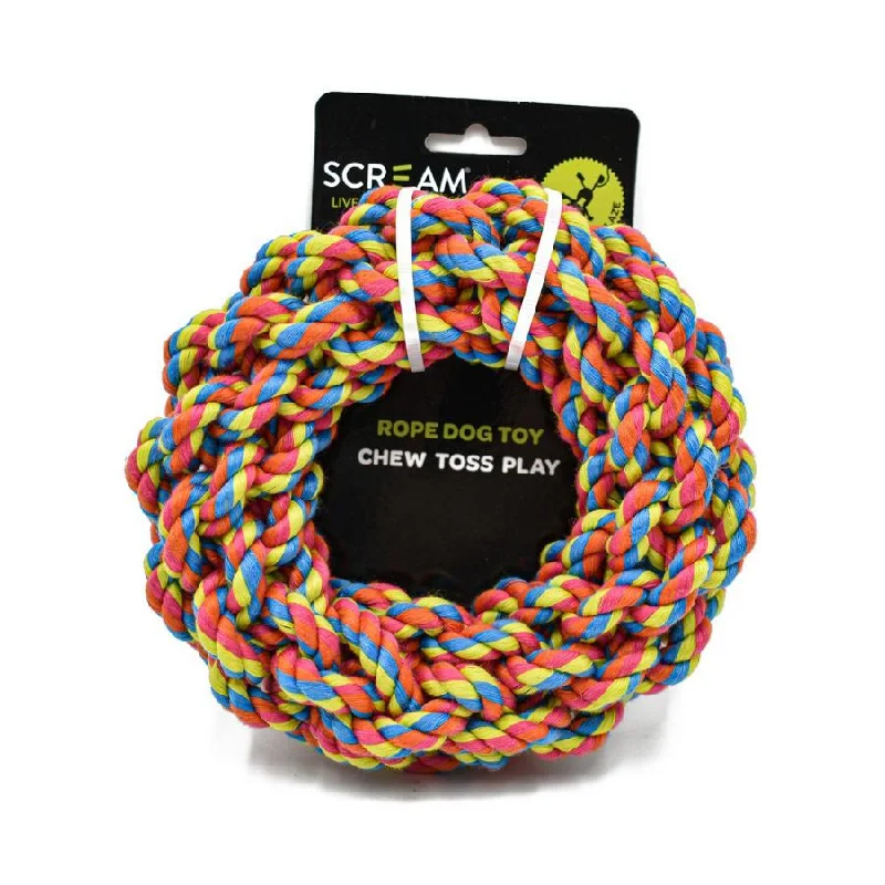 hamster-friendly soft bedding-Scream Rope Wreath Dog Toy