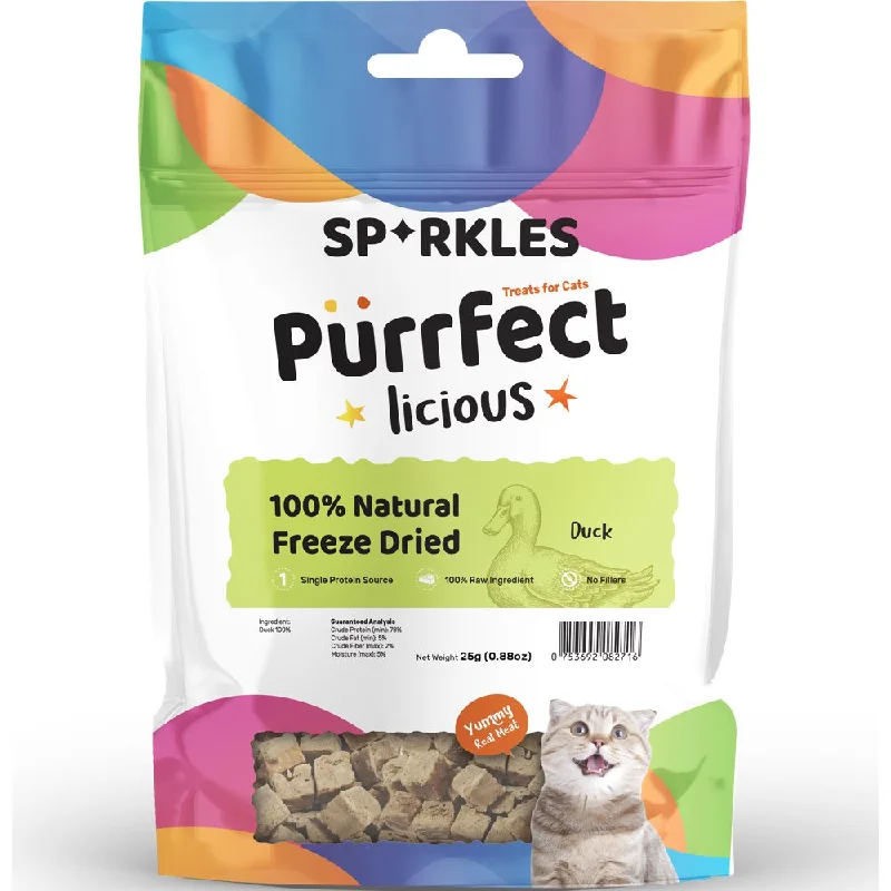 vet-approved cat ear cleaning wipes-3 FOR $8.80: Sparkles Purrfectlicious 100% Natural Freeze Dried Duck Grain-Free Cat Treats 25g