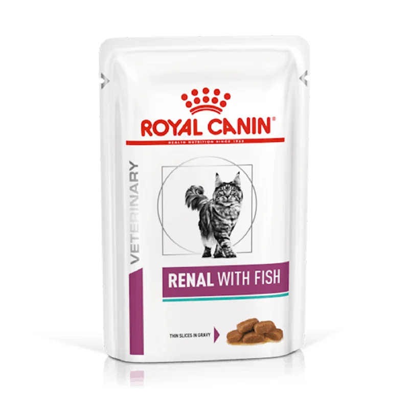 hamster digging tower-Royal Canin Veterinary Diet Renal with Fish Wet Cat Food Pouches 12x85g