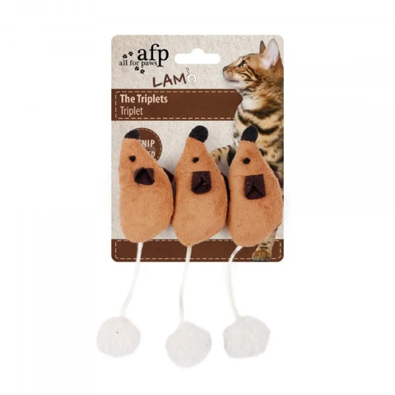 rabbit chew-resistant hay feeder-AFP LAM The Triplets Catnip Cat Toy 3pk