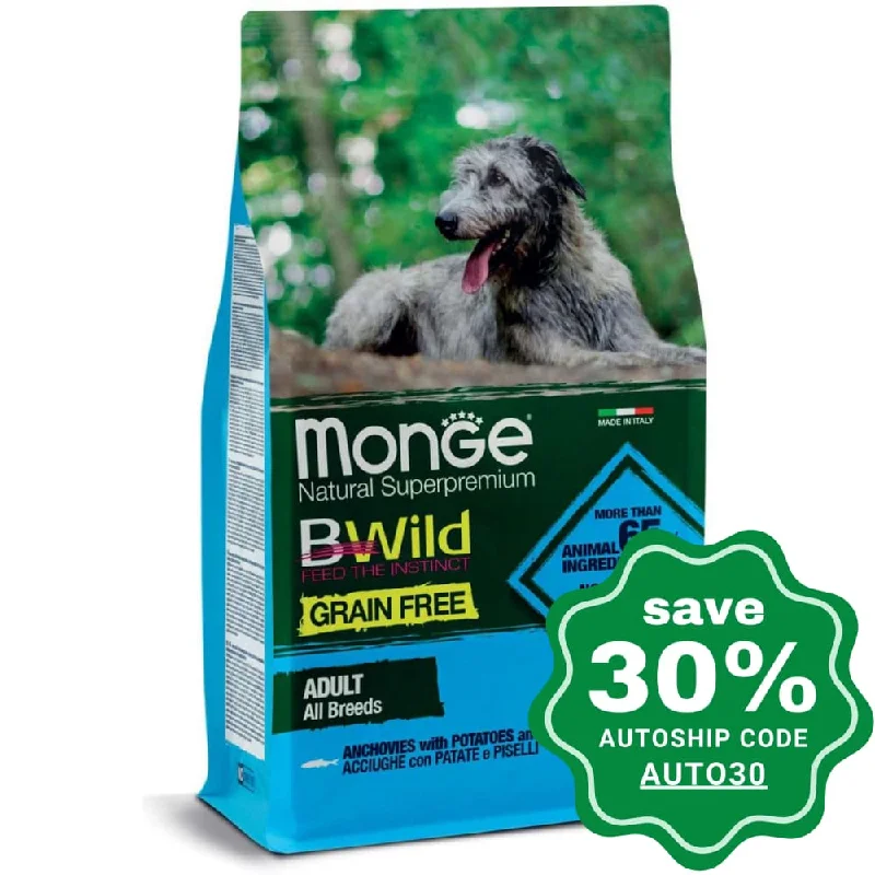 waterproof small pet playpen-Monge - BWild Grain-Free Dry Dog Food - Anchovies Recipe - 2.5KG (Min. 4 Packs)