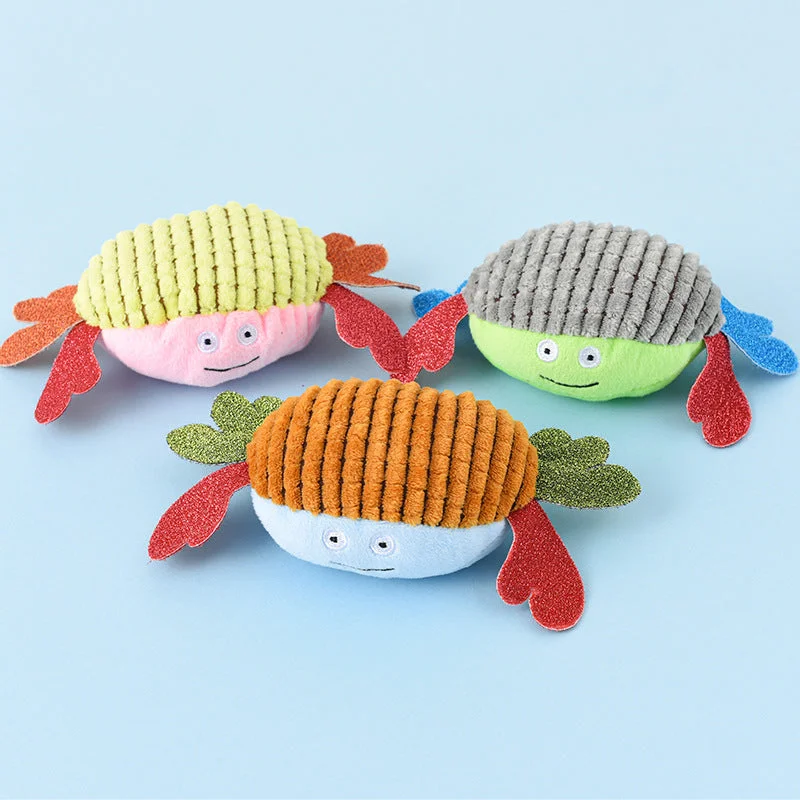 ultra-durable parrot perch swing-Crab Dog Toy with Squeaker