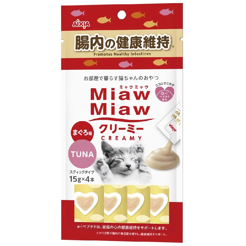 no-splash dog water bowl-4 FOR $12: Aixia Miaw Miaw Creamy Tuna Healthy Intestine Liquid Cat Treats 60g