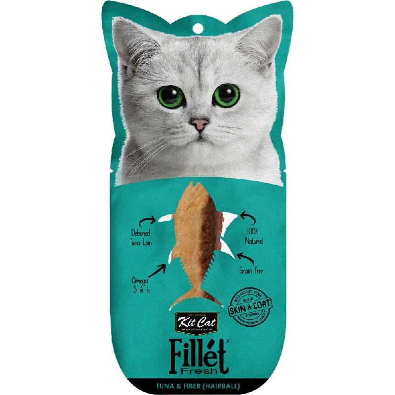 all-natural pet breath freshener-6 FOR $13: Kit Cat Fillet Fresh Tuna & Fiber (Hairball) Fish Cat Treat 30g