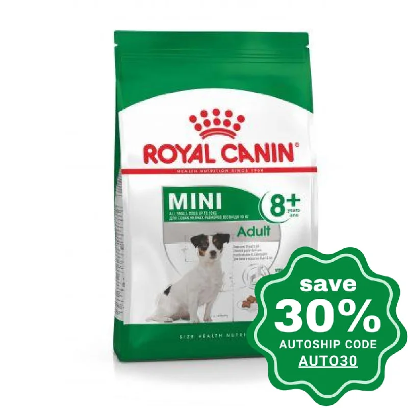 no-spill dog travel bowl-Royal Canin - Mini Adult Dog Food (8+) - 8KG