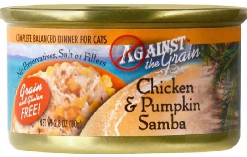 ultra-durable parrot perch swing-Against the Grain Chicken and Pumpkin Samba Canned Cat Food