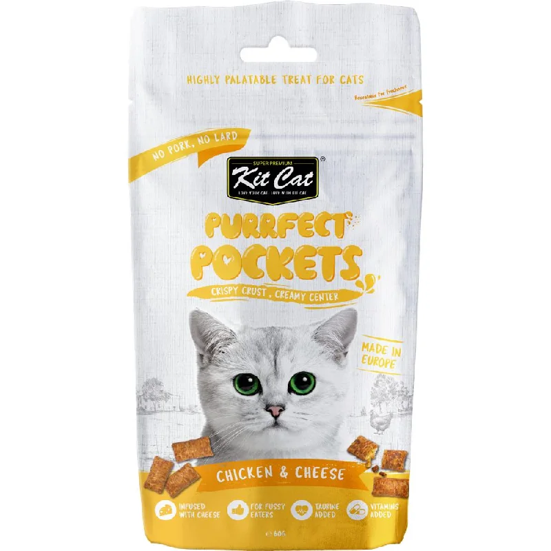 cat-safe flea collar-3 FOR $9: Kit Cat Purrfect Pockets Chicken & Cheese Cat Treats 60g