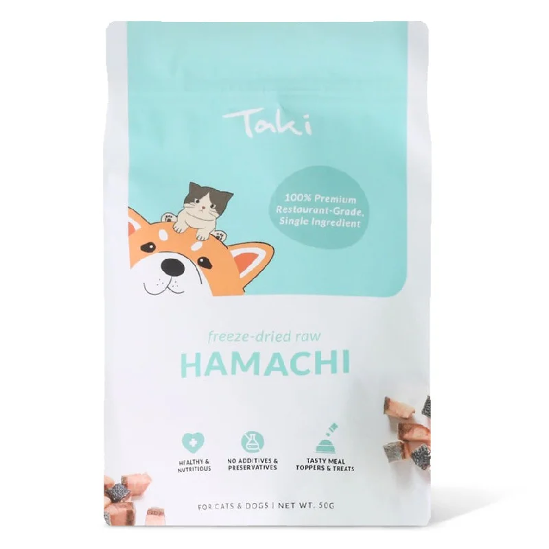 senior dog digestive aid-Taki Hamachi Yellowtail Fish Grain-Free Freeze-Dried Treats For Cats & Dogs 50g