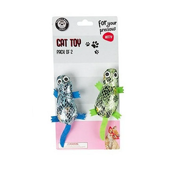 pet-safe natural flea shampoo-Mini Cat Toys, 2pk, Asstd Designs