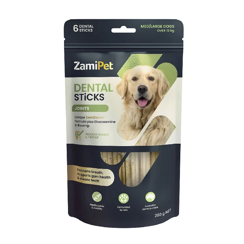 fish tank eco-friendly algae remover-ZamiPet Dental Sticks Joints Dog Treats Medium / Large 6pk