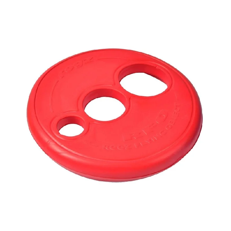 hamster-safe wooden climbing set-Rogz RFO Dog Frisbee Red - Small