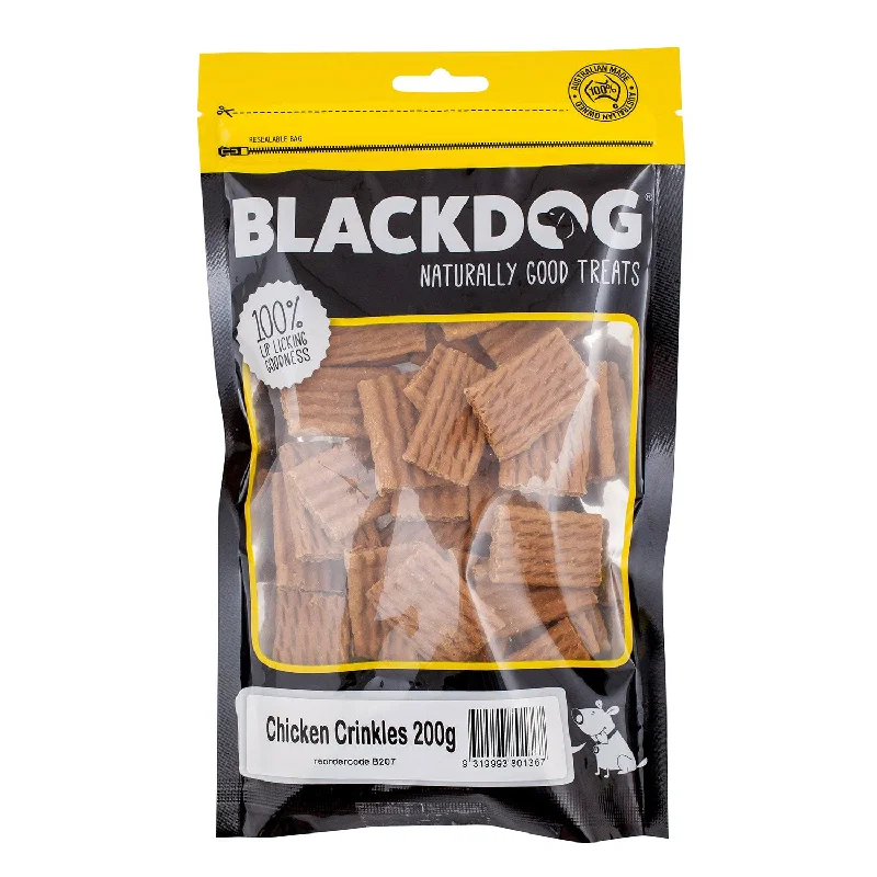 biodegradable cat litter box liner-Blackdog Chicken Crinkles Dog Treat 200g