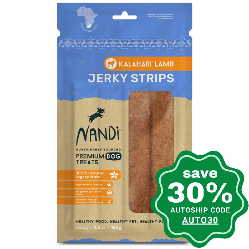 waterproof pet GPS tracker-Nandi - Jerky Dog Treats - Kalahari Lamb - 150G