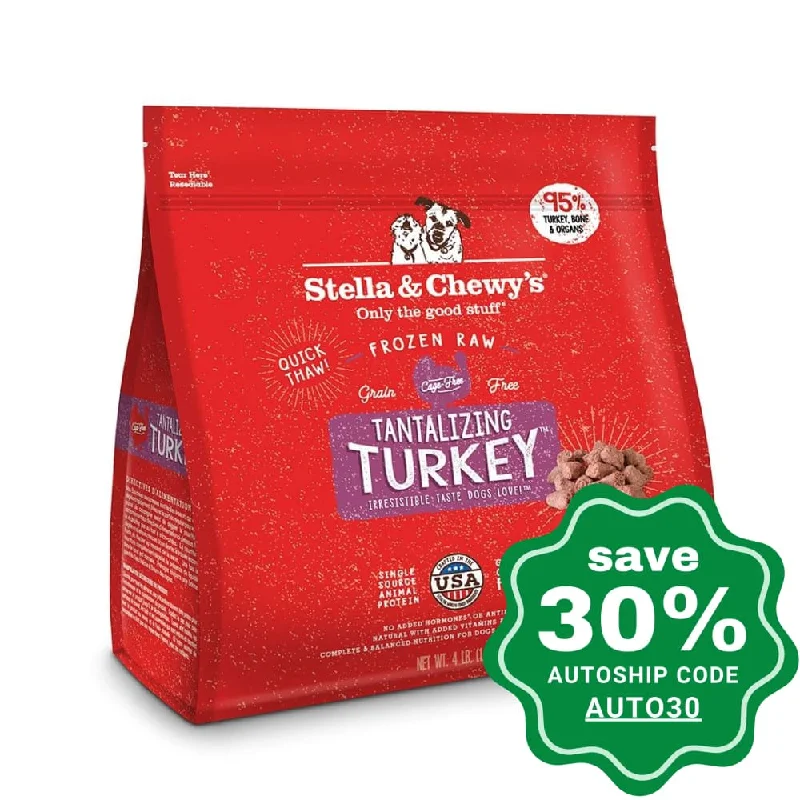 waterproof heated dog bed-Stella & Chewy's - Frozen Raw Dog Dinner Morsels - Tantalizing Turkey - 4LB (Min. 4 Packs)