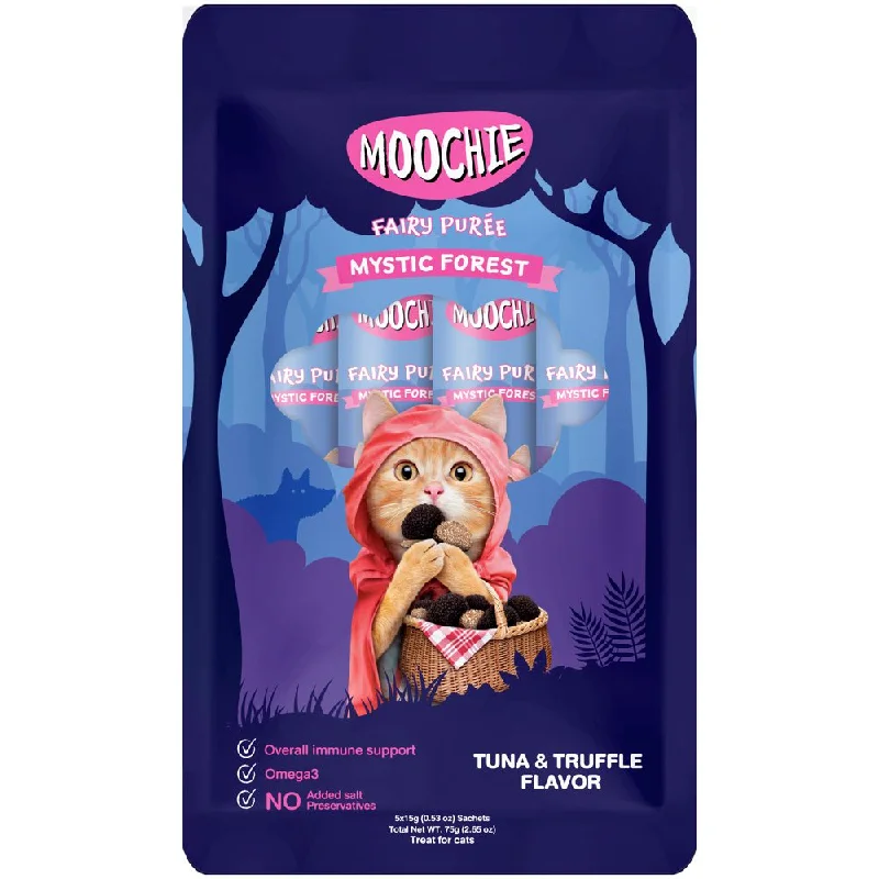 chew-resistant silicone pet toys-30% OFF: Moochie Fairy Puree Tuna & Truffle Liquid Cat Treats