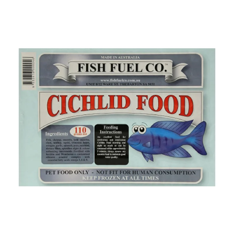 pet-safe herbal tick repellent-Fish Fuel Co Cichlid Frozen Fish Food 110g