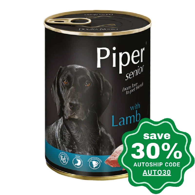 odor-neutralizing dog wipes-Dolina Noteci - Piper Premium Wet Senior Dog Food - Lamb - 400G (Min. 24 Cans)